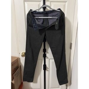 Ted Baker Slim Fit Dark Green Straight Leg Casual Pants 30R Cotton Blend